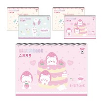 펜피아 초등 스케치북 여아용 랜덤 발송 5p, 18매, 345 x 250 mm, 5개