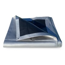 천막 UV 양면 특수지 10 x 10 m, 은색 + 검은색, 1개