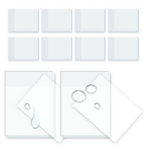 다다 500매 방수 메모지 투명 점착 스티커 노트 95mm x 70mm, 50개입, 10개