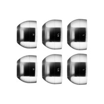 아즈라 크리스탈 스탠다드 액상실리콘 LSR 호환 이어팁 M + ML + L 세트, Clear Gray