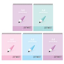 펜피아 3000 스케치북(드로잉) 5개입 랜덤 발송, A4, 13매