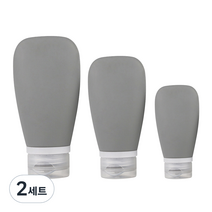 미카엘그라운드 여행 실리콘 튜브 용기 30ml + 60ml + 90ml 세트, 2세트, 라이트그레이
