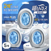페브리즈 비치형 플러스 화장실용 상쾌한 비누향 3p, 6.3ml, 5개