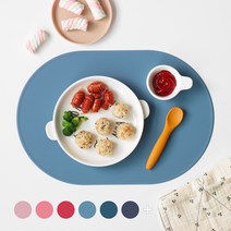 에이드엘 슬림 실리콘 테이블매트 캡슐 2p, 가로 386mm x 세로 262mm x 두께 1.8mm, 파우더블루