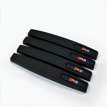 굿즈인홈 아우디 RS 로고 문콕 방지 고무 도어가드, 블랙, 4개