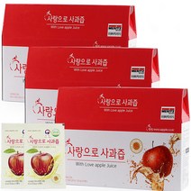 사랑으로 사과즙, 100ml, 90개