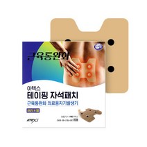 아텍스 테이핑 근육통완화 자석패치 허리 H형 1100가우스, 1개, 8개입
