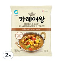 청정원 카레여왕 구운마늘&양파, 108g, 2개