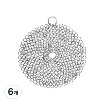 뽀마 스텐레스 링 수세미 원형, 1개입, 6개