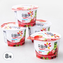 요플레 오리지널 딸기 요거트, 180g, 8개