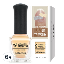 위드샨 미라클 프로텍터 네일 하드너, 6개, 15ml