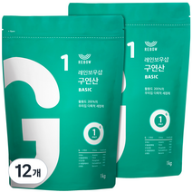레인보우샵 구연산 베이직 소독 세정제, 1kg, 12개