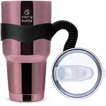 캐리보틀 몬스터 텀블러 + 전용 손잡이 세트, 글로시와인(텀블러), 블랙(손잡이), 900ml