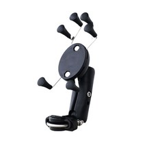 빈앤코 오토바이 자전거 핸드폰 거치대 롱암, 블랙