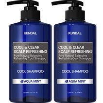 쿤달 리프레싱 쿨 샴푸 아쿠아민트향, 1058ml, 2개