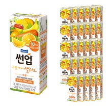 매일유업 썬업 과일 야채 샐러드 녹황 주스, 200ml, 48개