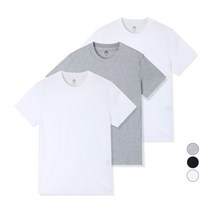 베이직하우스 남녀공용 순면라운드 반팔티 오리지널팩 3p HATS0101
