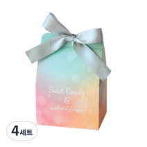 도나앤데코 sweet candy 그라데이션 상자 S 10p + 그레이리본 10p, 혼합 색상, 4세트