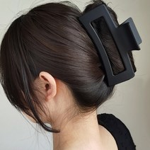 두발로 13cm 빅사이즈 무광 스퀘어 헤어 집게핀