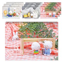 플러피하우스 스케치북 랜덤발송 10p, 8절, 20매