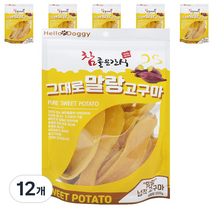 참좋은간식 그대로 말랑 넙적 고구마 건조간식 250g, 고구마맛, 12개