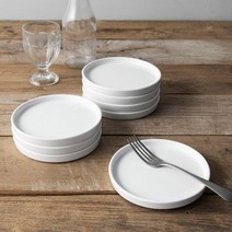 하우밍 리즈 원형접시 8p, 화이트