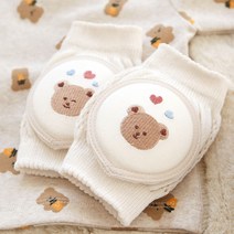 돗투돗 유아용 자수 이중 무릎 보호대, 하트돗꼼, 2개