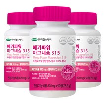 한미헬스케어 메가파워 마그네슘 315, 90정, 3개