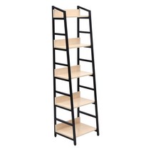 블루밍홈 레논 5단 슬림 책장, 블랙