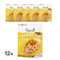 참좋은간식 그대로 말랑 큐브타입 강아지 간식 250g, 큐브고구마, 250ml, 12개