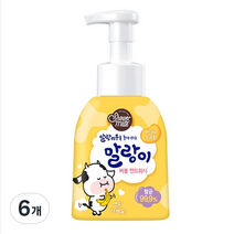 샤워메이트 말랑카우 말랑이 버블 핸드워시 바나나 우유향, 6개, 300ml