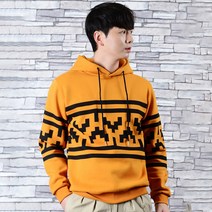 타운클로 기모 퍼즐 나염 후드티