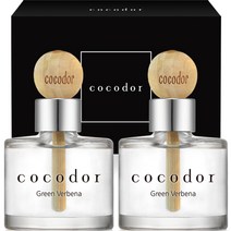 코코도르 우드볼 차량용디퓨저 50ml 2개입, 그린버베너, 1세트