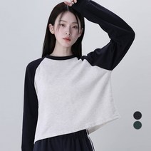 어썸어라운드 여성용 나그랑 배색 긴팔 티셔츠