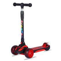 케이스피드 스마트 어린이킥보드, 블랙 + 레드