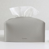 소이믹스 스킨레더 가죽 티슈 케이스, 그레이