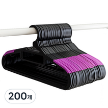 아임홈리빙 베이직 튼튼 논슬립 옷걸이, 보라, 200개