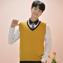 옐로우 네이비라인 교복조끼 (남자) 3XL