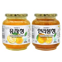 견과공장 겨울향기 프리미엄 햇과일청 2종 세트 유자청 1kg + 한라봉청 950g, 1세트