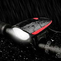 삼에스 킹썰 자전거 LED 라이트 전자벨 건전지형, KS06-레드, 1개