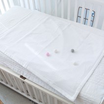 화모 3중직 소프트 무지 거즈 신생아 방수 패드, 아이보리