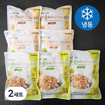 굽네 로드닭 컬리플라워 닭가슴살 볶음밥 야채맛 200g x 3팩 + 갈릭맛 200g x 2팩 + 커리맛 200g x 2팩 (냉동), 2세트