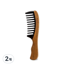 물소뿔 우각 합목 자루빗 1호, 혼합색상, 2개