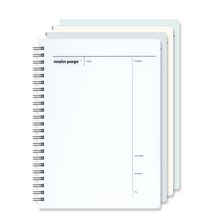 뭉구 메인페이지 A5 라인 PP 항균 노트, 화이트, 블루, 베이지, 그레이, 4권