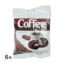 타야스 커피 인텐스 캔디, 90g, 6개