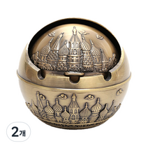 올나인 빈티지 금속 재떨이 S, A 골드, 2개