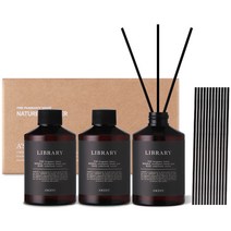 에이센트 네이처 실속형 디퓨저 200ml 3p + 섬유스틱 15p, 라이브러리