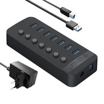 [오리코] 오리코 7포트 USB 3.0 허브 H7928-U3, 블랙