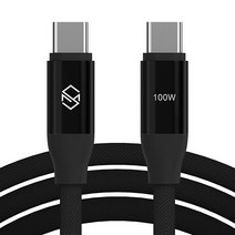 신지모루 E Marker 칩 100W C to C PD 초고속충전 케이블, 0.5m, 블랙, 1개