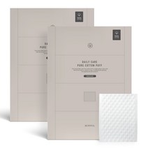 은율 데일리케어 퓨어 코튼 퍼프 화장솜, 2개, 500개입